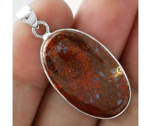 Natural Red Moss Agate Pendant SDP100844 P-1053, 17x28 mm