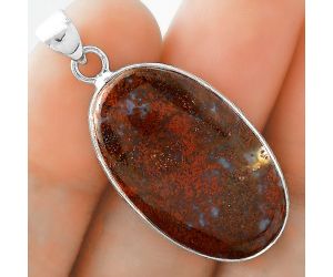 Natural Red Moss Agate Pendant SDP100844 P-1053, 17x28 mm