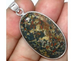 Natural Blood Stone - India Pendant SDP101088 P-1053, 19x34 mm