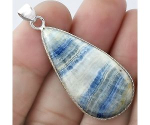 Natural Blue Scheelite - Turkey Pendant SDP101301 P-1053, 18x36 mm