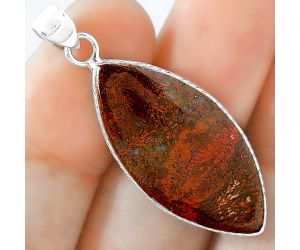 Natural Red Moss Agate Pendant SDP101367 P-1053, 15x31 mm