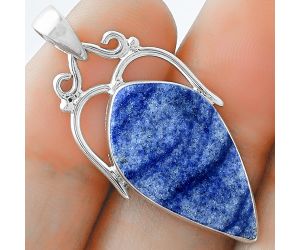 Natural Dumortierite Quartz Pendant SDP101445 P-1334, 13x24 mm