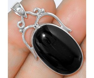 Natural Black Onyx - Brazil Pendant SDP101477 P-1334, 15x23 mm