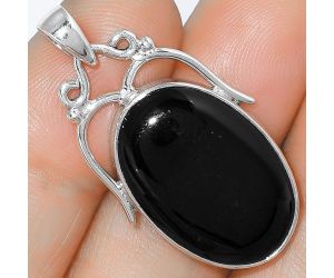 Natural Black Onyx - Brazil Pendant SDP101479 P-1334, 16x23 mm