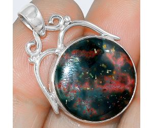 Natural Blood Stone - India Pendant SDP101489 P-1334, 18x18 mm