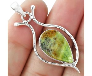 Natural Chrome Chalcedony Pendant SDP101543 P-1471, 11x19 mm