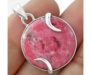 Natural Pink Thulite - Norway Pendant SDP101650 P-1560, 20x20 mm