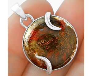 Natural Red Moss Agate Pendant SDP101654 P-1560, 20x20 mm