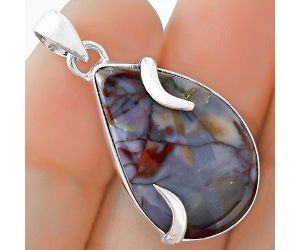 Natural Purple Cow Jasper Pendant SDP101670 P-1560, 16x25 mm