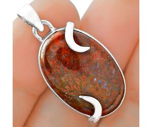 Natural Red Moss Agate Pendant SDP101676 P-1560, 16x24 mm