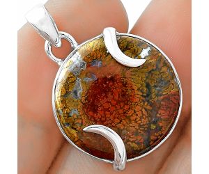 Natural Red Moss Agate Pendant SDP101698 P-1560, 19x19 mm