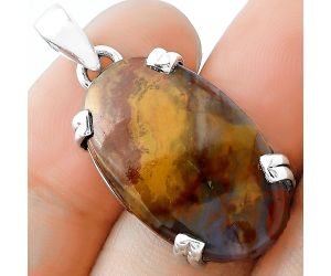 Natural Purple Cow Jasper Pendant SDP101705 P-1332, 16x26 mm