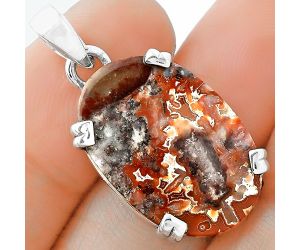 Natural Laguna Lace Agate - Mexican Pendant SDP101743 P-1332, 16x24 mm