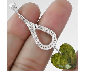 Valentine Gift Heart Natural Chrome Chalcedony Pendant SDP102058 P-1595, 17x17 mm