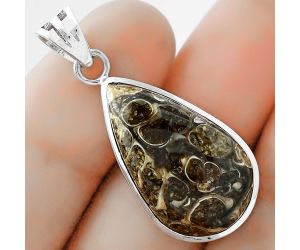 Natural Turtella Jasper - USA Pendant SDP102222 P-1002, 15x25 mm