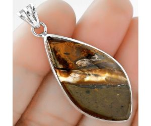 Natural Rock Calcy Pendant SDP102223 P-1002, 18x37 mm