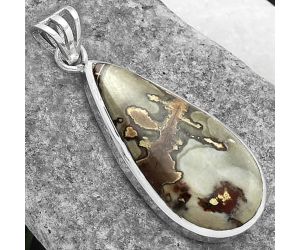 Natural Coffee Bean Jasper Pendant SDP102245 P-1002, 16x31 mm