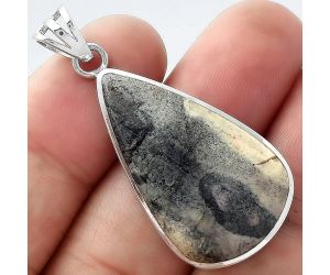 Natural Porcelain Jasper Pendant SDP102270 P-1002, 18x31 mm