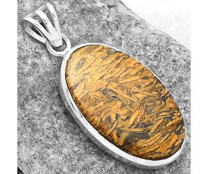 Natural Coquina Fossil Jasper - India Pendant SDP102277 P-1002, 16x26 mm