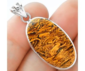 Natural Coquina Fossil Jasper - India Pendant SDP102303 P-1002, 16x28 mm