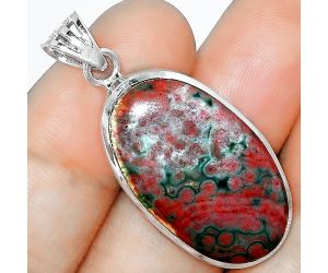 Natural Blood Stone - India Pendant SDP102316 P-1002, 17x29 mm