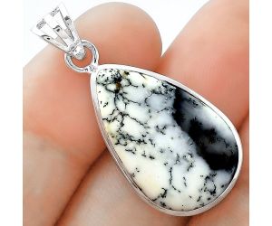 Merlinite Dendritic Opal - Turkey Pendant SDP102325 P-1002, 15x25 mm