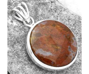 Natural Red Moss Agate Pendant SDP102344 P-1002, 20x20 mm