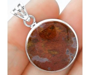 Natural Red Moss Agate Pendant SDP102344 P-1002, 20x20 mm