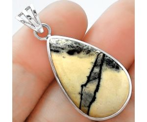 Natural Porcelain Jasper Pendant SDP102348 P-1002, 16x27 mm