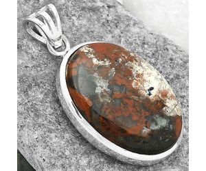 Natural Red Brecciated Jasper Pendant SDP102361 P-1002, 20x26 mm