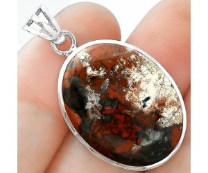 Natural Red Brecciated Jasper Pendant SDP102361 P-1002, 20x26 mm