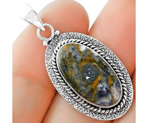 Natural Indian Blanket Jasper Pendant SDP102548 P-1181, 11x20 mm