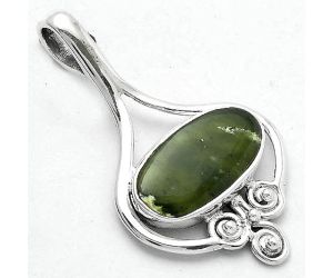 Natural Chrome Chalcedony Pendant SDP102909 P-1473, 9x18 mm