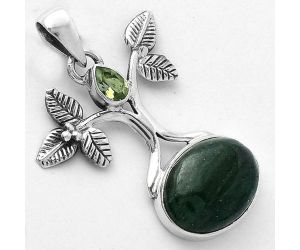 Tree of Life Green Aventurine & Peridot Pendant SDP103110 P-1420, 12x16 mm