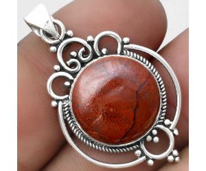 Natural Red Moss Agate Pendant SDP103311 P-1569, 16x16 mm