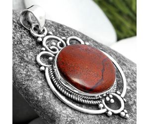 Natural Red Moss Agate Pendant SDP103311 P-1569, 16x16 mm