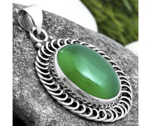 Natural Green Onyx Pendant SDP103427 P-1476, 13x18 mm