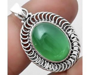 Natural Green Onyx Pendant SDP103429 P-1476, 13x18 mm