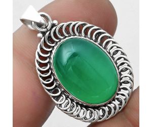 Natural Green Onyx Pendant SDP103459 P-1476, 13x18 mm