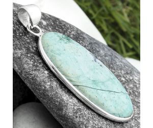 Dendritic Chrysoprase - Africa 925 Sterling Silver Pendant Jewelry SDP103824 P-1001, 16x32 mm