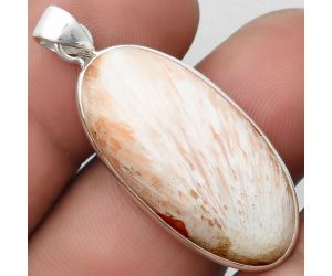 Natural Orange Scolecite - India Pendant SDP103970 P-1001, 15x31 mm