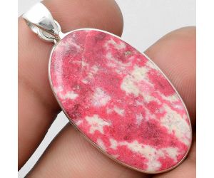 Natural Pink Thulite - Norway Pendant SDP104065 P-1001, 19x32 mm