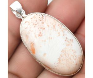 Natural Orange Scolecite - India Pendant SDP104066 P-1001, 19x33 mm