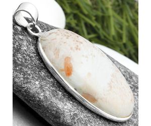 Natural Orange Scolecite - India Pendant SDP104066 P-1001, 19x33 mm