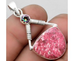 Pink Thulite - Norway & Mystic Topaz Pendant SDP104356 P-1600, 16x18 mm