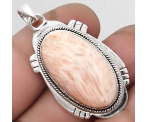 Natural Orange Scolecite - India Pendant SDP104550 P-1463, 16x28 mm