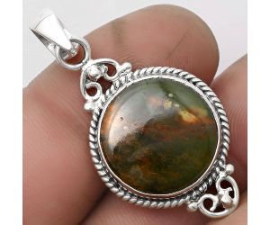 Natural Chrome Chalcedony Pendant SDP104728 P-1696, 17x17 mm