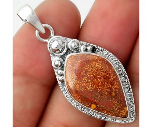 Natural Red Moss Agate Pendant SDP104906 P-1350, 14x23 mm