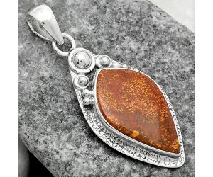 Natural Red Moss Agate Pendant SDP104906 P-1350, 14x23 mm