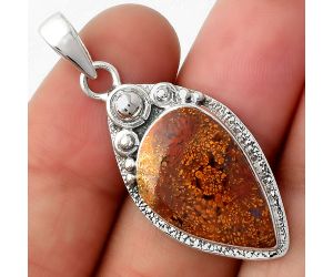 Natural Red Moss Agate Pendant SDP104918 P-1350, 14x22 mm